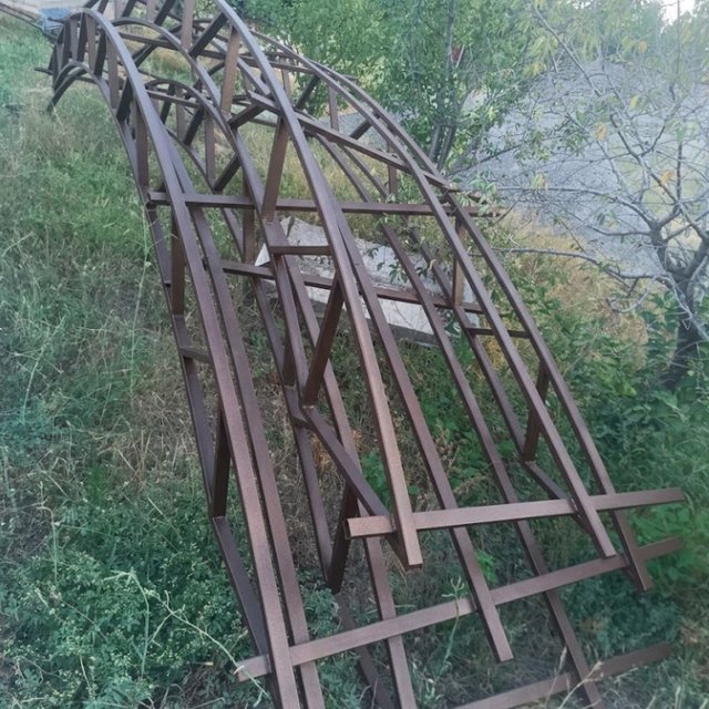 Арочные фермы навеса: покраска
